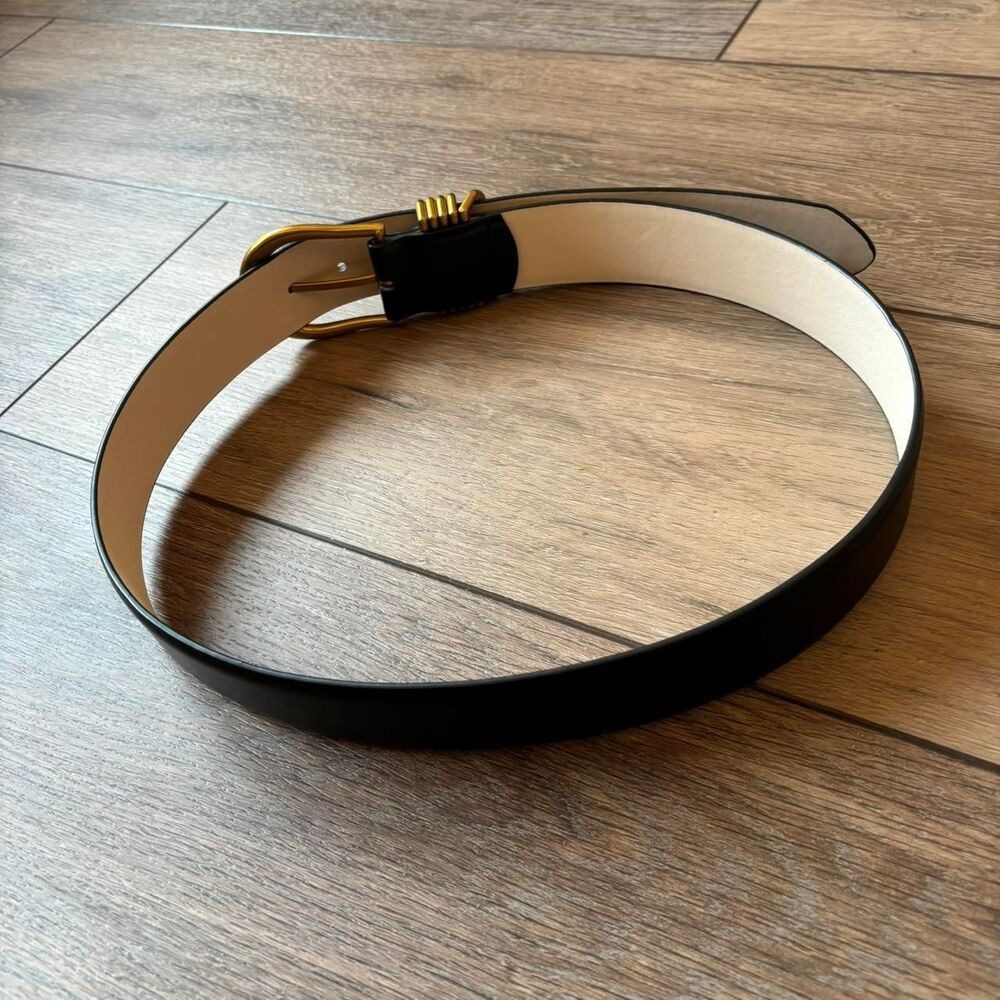 H&M black belt with gold buckle size small - Picture 3 of 5